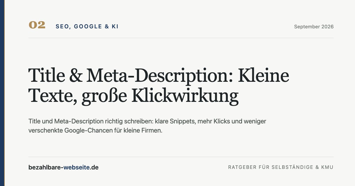 Иллюстрация Google-Snippet с Title и Meta-Description на ноутбуке в тёмной indigo-палитре