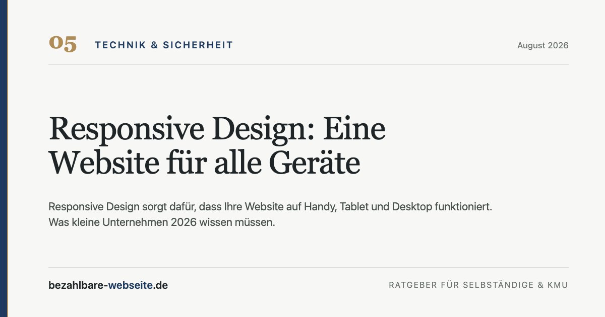 Editorial illustration of a business website adapting flexibly to smartphone, tablet and laptop screens
