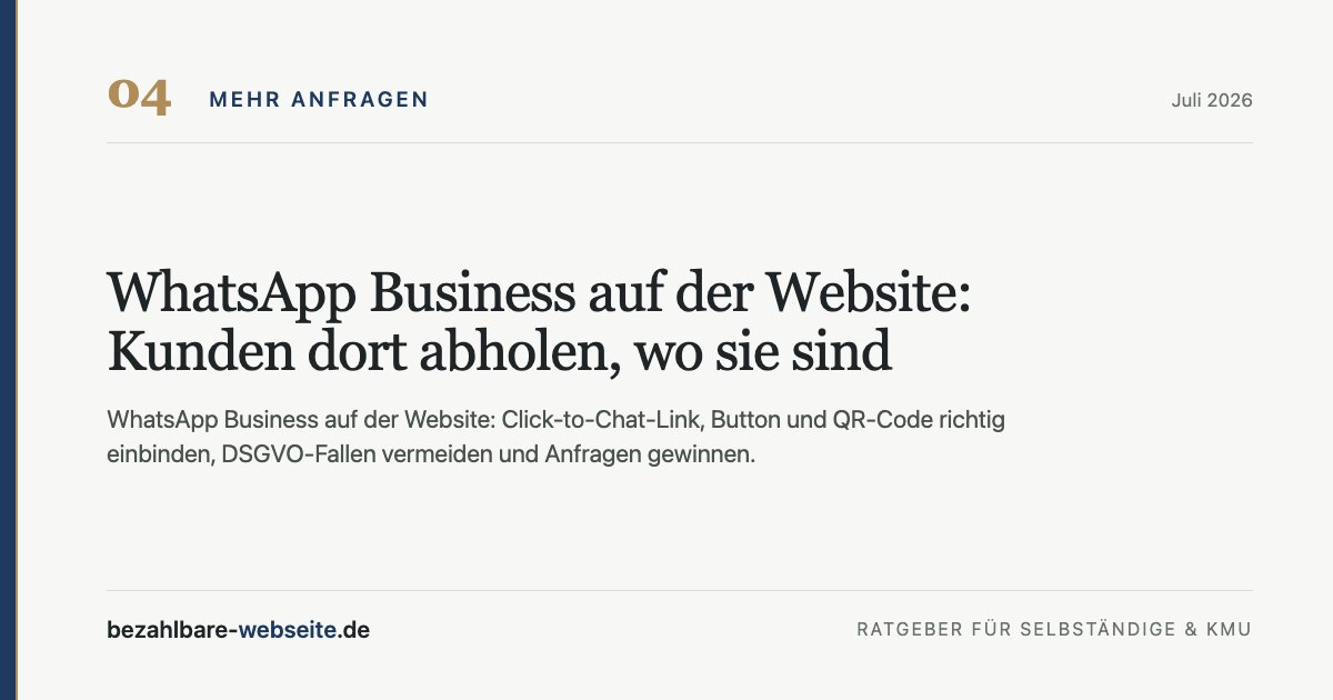 Illustration: browser window with a floating chat button and a smartphone showing a messenger conversation — symbolising WhatsApp contact via a website