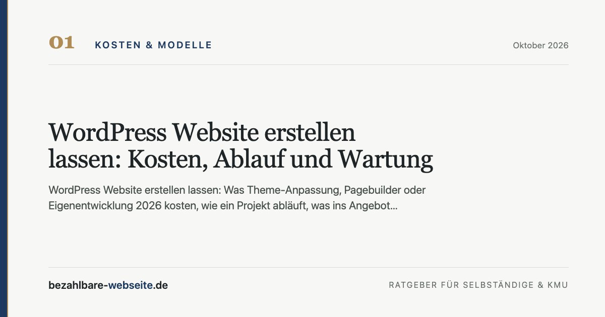 Kapak görseli: WordPress web sitesi yaptırmak – küçük işletmeler için maliyet, süreç ve bakım